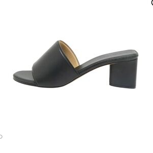 Bottega Veneta Black Leather Women’s Vienna Black Block Heels Sz.7  Sandals